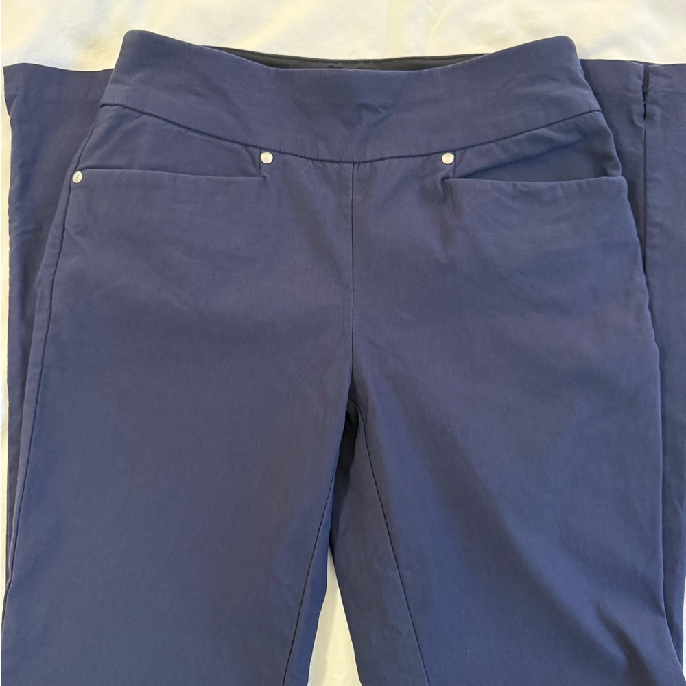 PGA Tour Navy Women's Straight Leg Pants, XS Tall